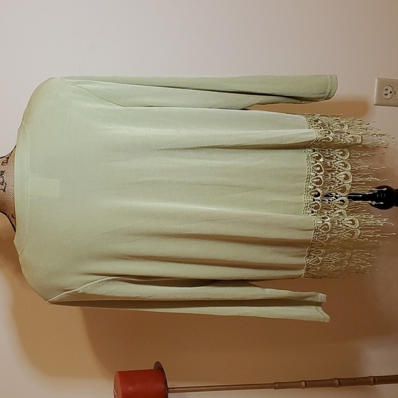 Matana pastel green open front cardigan sz Large - Picture 5 of 7